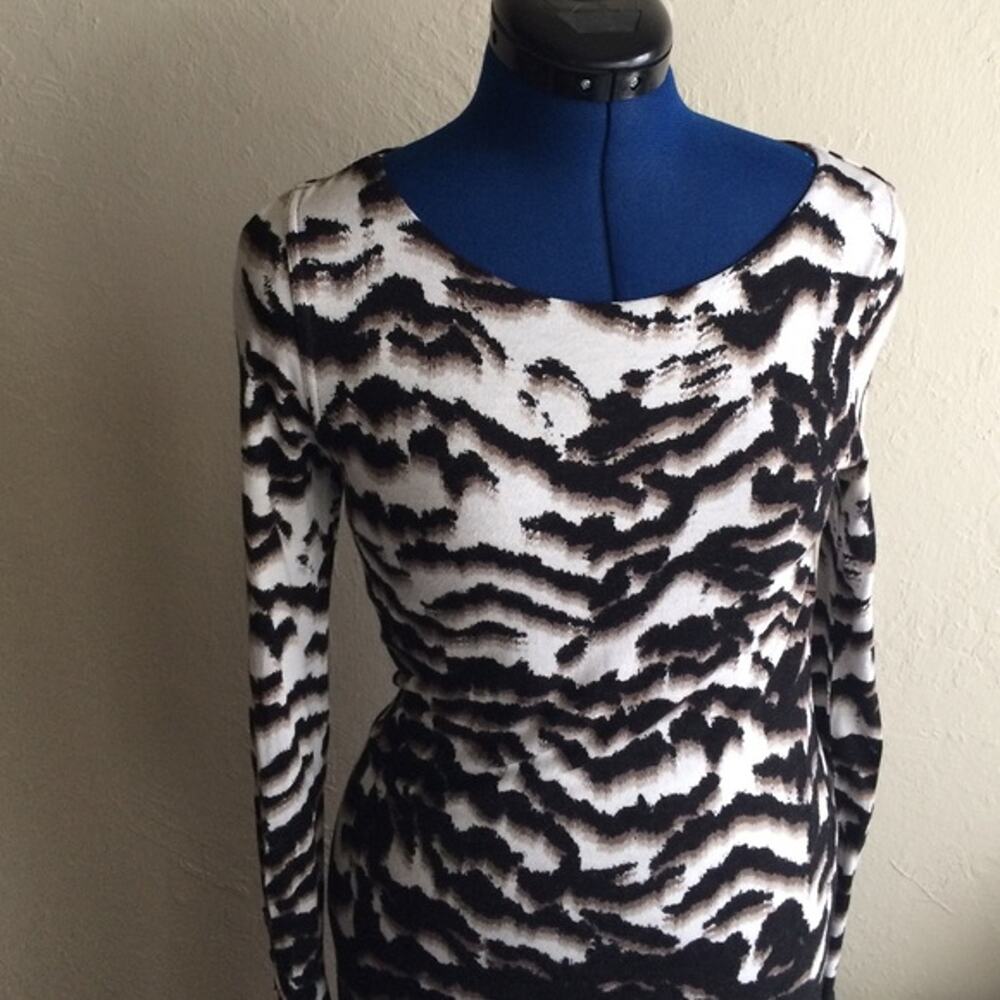 Banana Republic Animal Print Long Sleeve Dress